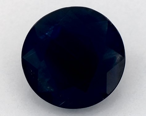 2.62 Carat Round Natural Blue Sapphire