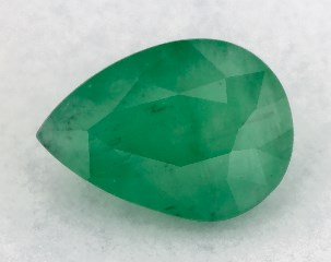 0.91 carat Pear Natural Green Emerald