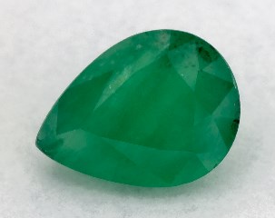 1.01 carat Pear Natural Green Emerald