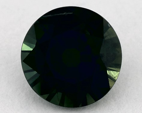 2.23 Carat Round Natural Green Sapphire