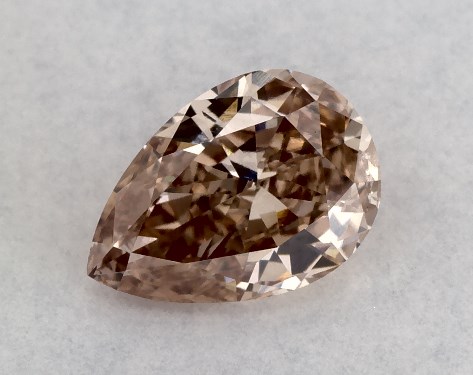 GIA 0.85 Carat Fancy Brown Orange-VS2 Pear Shaped Diamond