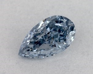 0.25 Carat Fancy Intense Blue-SI1 Pear Shaped Diamond