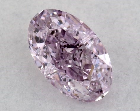 GIA 0.25 Carat Fancy Pinkish Purple-SI1 Oval Cut Diamond