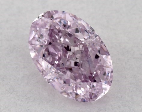 GIA 0.30 Carat Fancy Pinkish Purple-SI2 Oval Cut Diamond