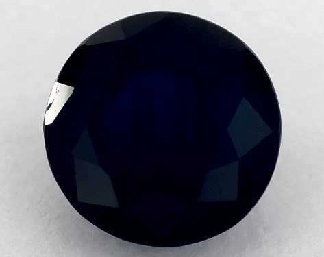 2.46 Carat Round Natural Blue Sapphire