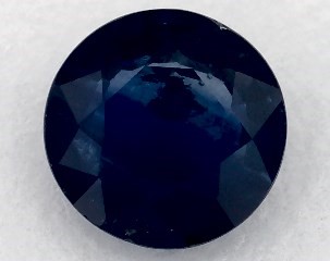 1.00 carat Round Natural Blue Sapphire