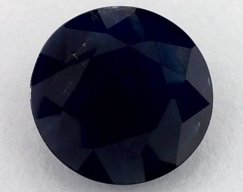 2.56 Carat Round Natural Blue Sapphire