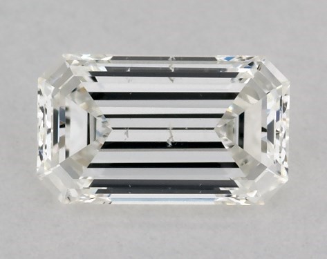 GIA 0.35 Carat H-SI2 Emerald Cut Diamond