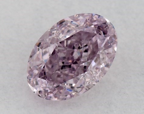 GIA 0.30 Carat Fancy Pinkish Purple-VS2 Oval Cut Diamond