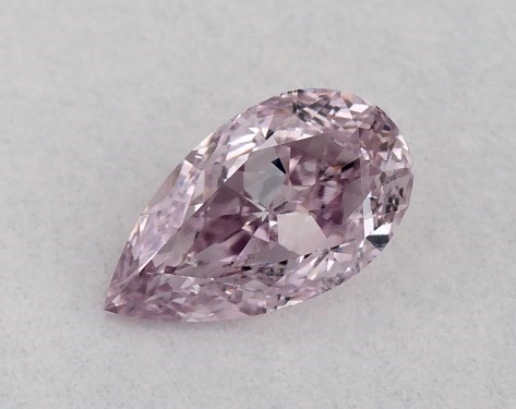 GIA 0.30 Carat Fancy Pinkish Purple-SI1 Pear Shaped Diamond