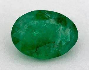 0.91 carat Oval Natural Green Emerald