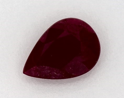 3.88 Carat Pear Natural Ruby