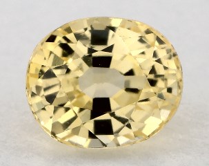 1.05 carat Oval Natural Yellow Sapphire