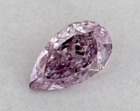 GIA 0.23 Carat Fancy Pink Purple-SI2 Pear Shaped Diamond