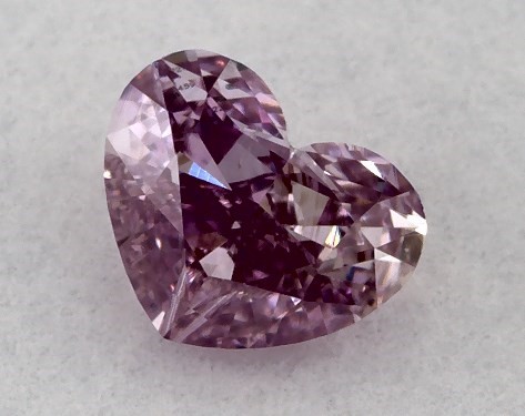 GIA 0.26 Carat Fancy Intense Pink Purple-SI1 Heart Shaped Diamond