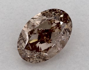 1.21 Carat Fancy Orange Brown-SI2 Oval Cut Diamond