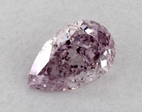 GIA 0.31 Carat Fancy Pink Purple-SI2 Pear Shaped Diamond