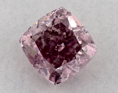 GIA 0.25 Carat Fancy Pink Purple-SI2 Cushion Cut Diamond