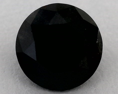 GIA 1.93 Carat Fancy Black-CO Round Cut Diamond