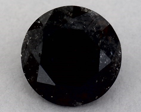GIA 0.68 Carat Fancy Black-CO Round Cut Diamond