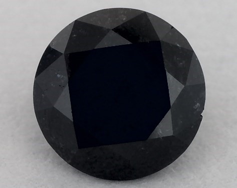 GIA 0.52 Carat Fancy Black-CO Round Cut Diamond