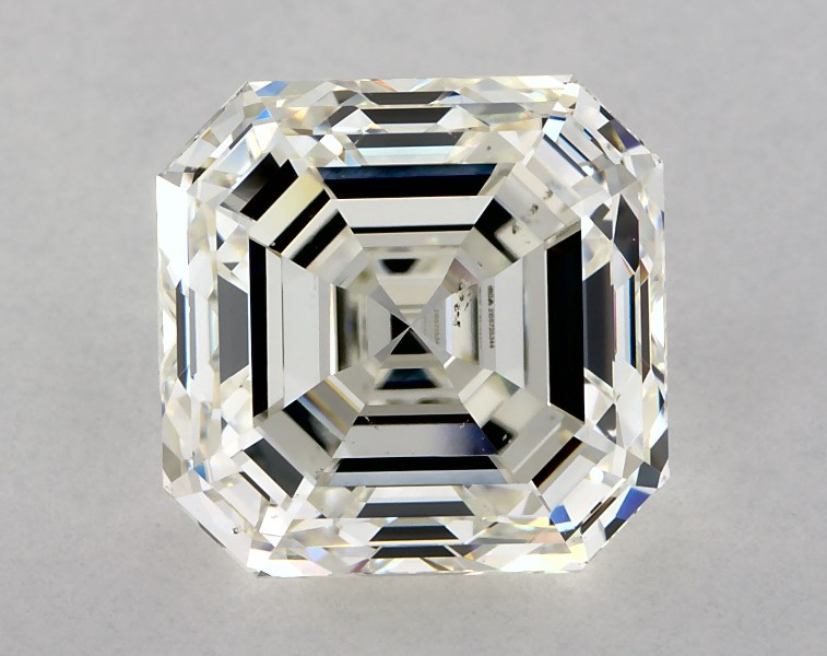5.02 carat asscher diamond, J VS2