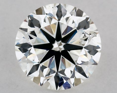GIA 1.00 Carat H-SI2 Very Good Cut Round Diamond