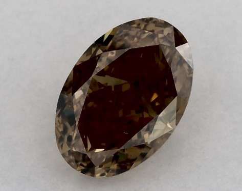 GIA 1.02 Carat Fancy Yellow Brown-SI1 Oval Cut Diamond