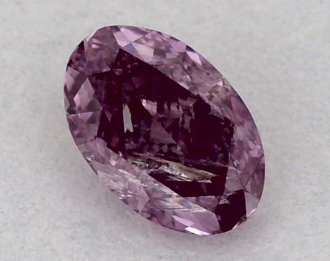 GIA 0.30 Carat Fancy Intense Pink Purple-CO Oval Cut Diamond