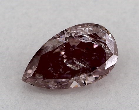 GIA 0.45 Carat Fancy Brownish Purplish Pink-CO Pear Shaped Diamond