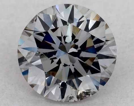 GIA 0.56 Carat Fancy Blue Gray-SI2 Round Cut Diamond