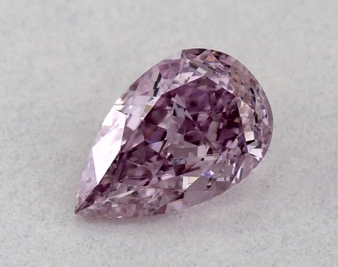 GIA 0.23 Carat Fancy Pink Purple-SI2 Pear Shaped Diamond