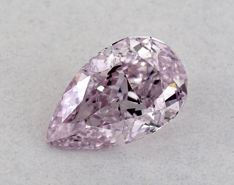 GIA 0.23 Carat Fancy Pink Purple-SI2 Pear Shaped Diamond