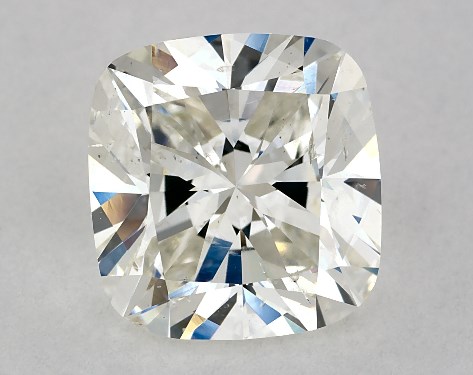 GIA 3.00 Carat J-SI2 Ideal Cut Cushion Diamond