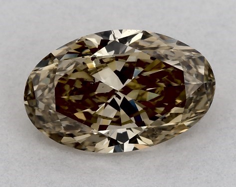GIA 1.20 Carat Fancy Yellowish Brown-SI2 Oval Cut Diamond