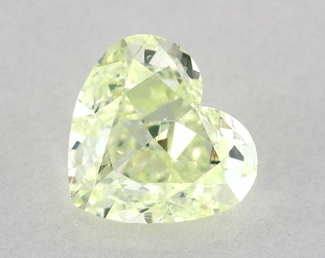 GIA 1.00 Carat Fancy Yellow Green-VS1 Heart Shaped Diamond