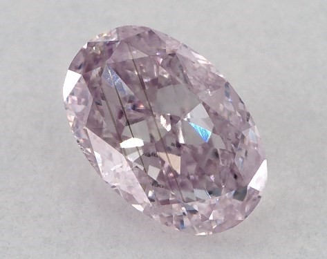 GIA 0.32 Carat Fancy Pink Purple-SI2 Oval Cut Diamond