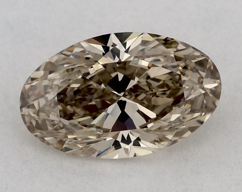 GIA 1.00 Carat Fancy Yellow Brown-SI1 Oval Cut Diamond