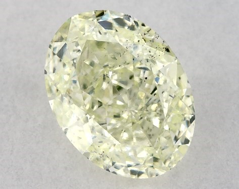 GIA 1.00 Carat Fancy Yellow Green-SI1 Oval Cut Diamond