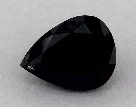 GIA 0.52 Carat Fancy Black-CO Pear Shaped Diamond