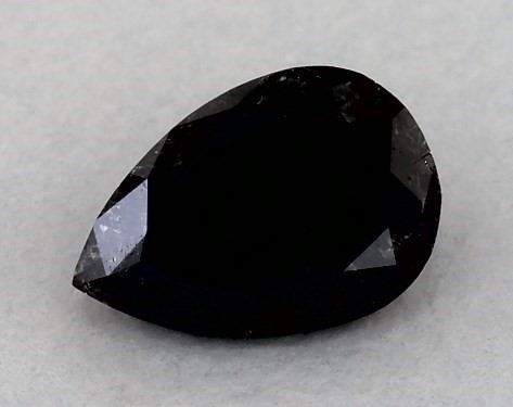 GIA 0.43 Carat Fancy Black-CO Pear Shaped Diamond