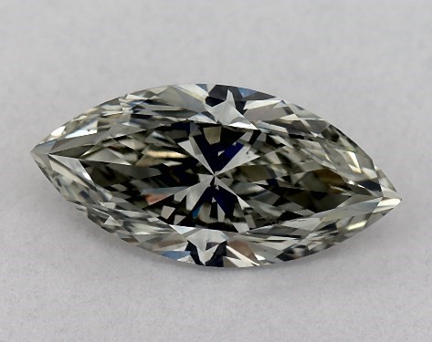 GIA 1.01 Carat Fancy Gray Yellowish Green-SI2 Marquise Cut Diamond