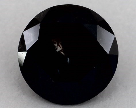 GIA 1.31 Carat Fancy Black-CO Round Cut Diamond