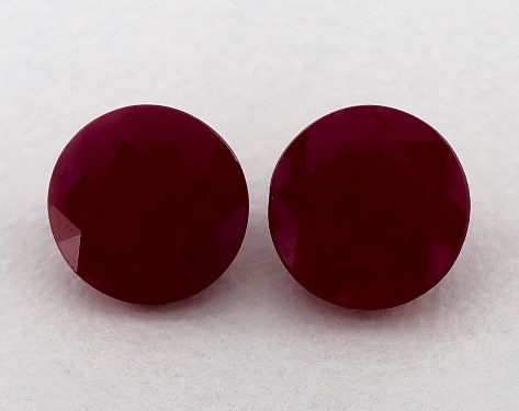 2.18 Total Carat Weight Round Natural Rubies