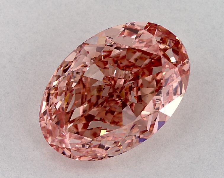 IGI 6.11 Carat Fancy Vivid Pink-VS1 Oval Cut Lab-Grown Diamond