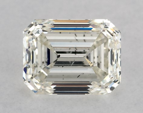 GIA 1.00 Carat K-SI2 Good Cut Emerald Diamond
