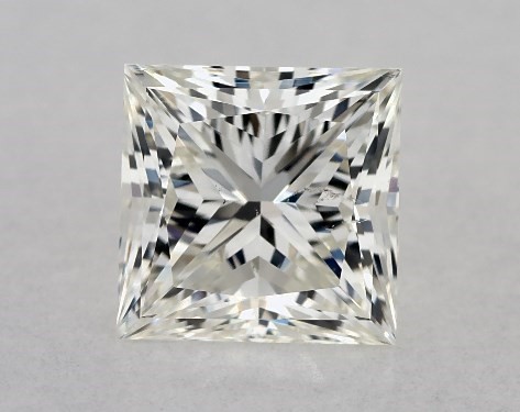 GIA 1.00 Carat J-SI1 Ideal Cut Princess Diamond