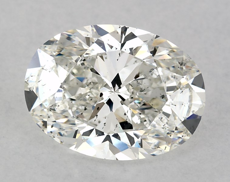 4.01 carat oval diamond, G SI2