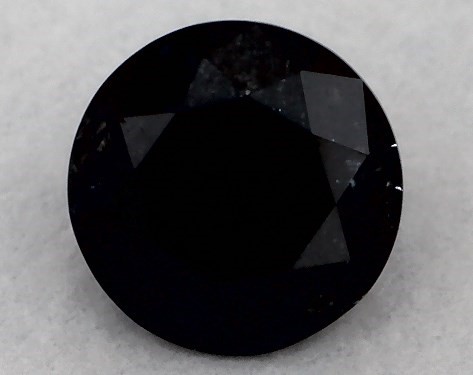 GIA 0.39 Carat Fancy Black-CO Round Cut Diamond