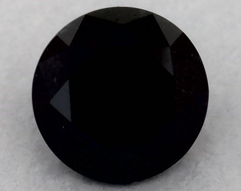 GIA 0.44 Carat Fancy Black-CO Round Cut Diamond
